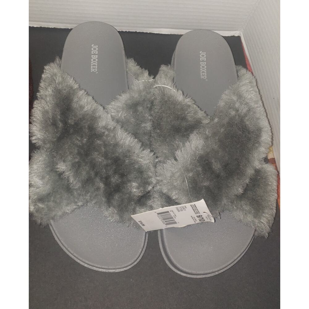 Joe Boxer Criss Cross Slides Slippers Women's Size XL NWT